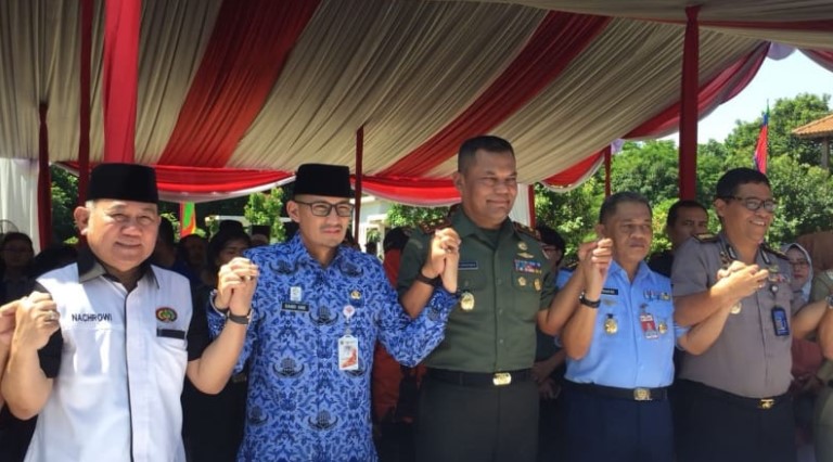 Sandiaga Uno dan Pangdam Jaya Hadiri Sosialisasi Pancasila di Setu Babakan