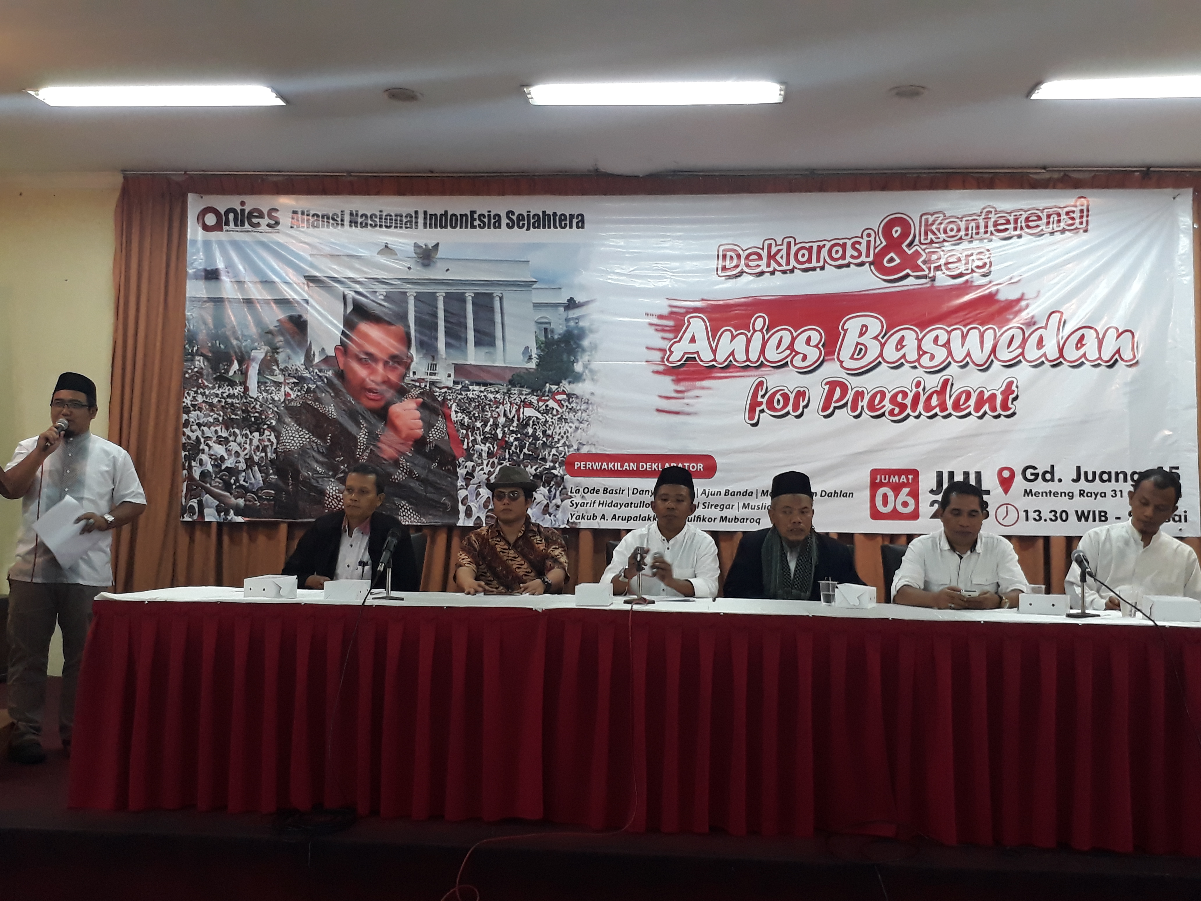 Gerakan Pemuda dan Aktivis Deklarasikan Anies Baswedan For Presiden 2019