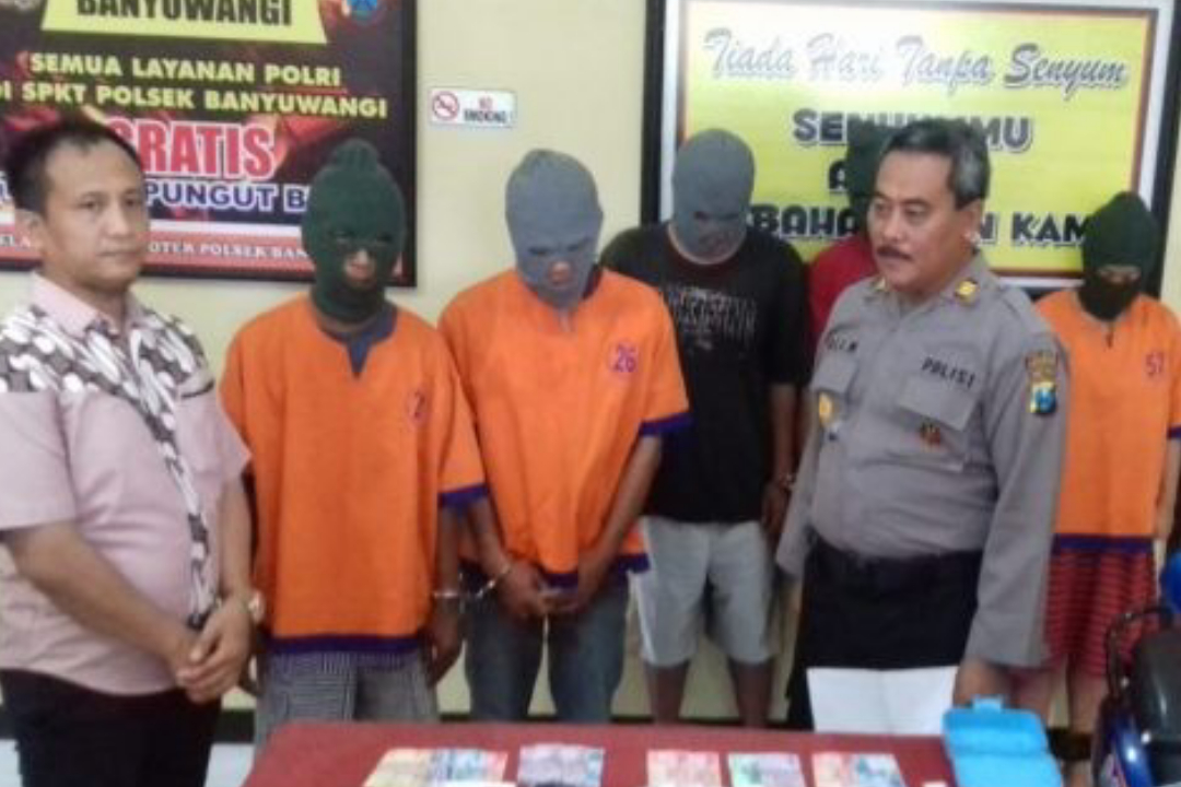 Kawanan Pencuri HP Diringkus Reskrim Polsek Banyuwangi