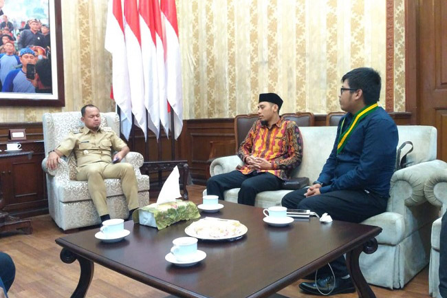 Walikota Bogor dan Diko Nugraha Bahas Kesiapan Kongres KNPI