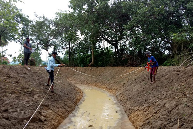 Normalisasi Kali Lamoniu Muna Barat Tuntas Dikerjakan