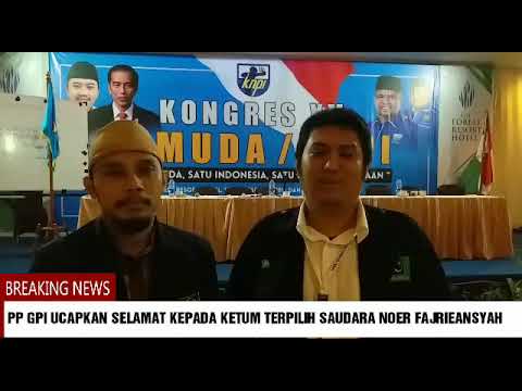 PP GPI Ucapkan Selamat Kepada Ketua Umum Terpilih, Noer Fajriansyah