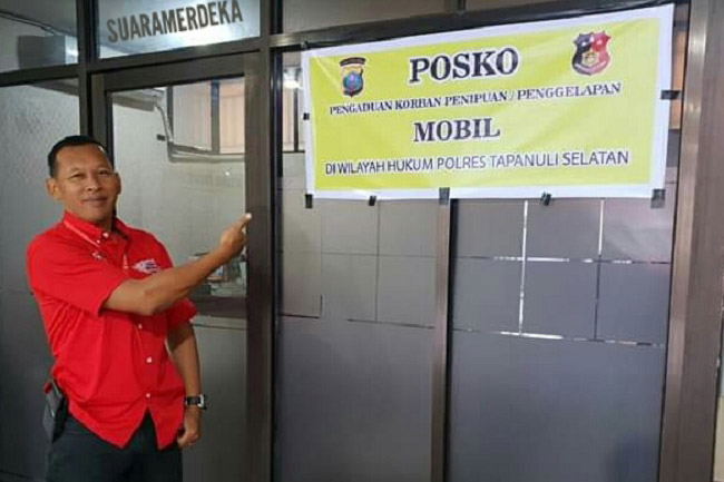 Posko Pengaduan Penggelapan Mobil di Buka Polres Tapsel