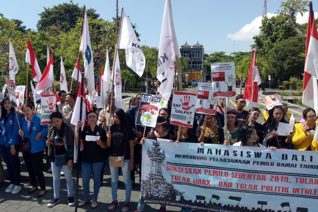 KMHDI Bali Gelar Aksi Damai Sukseskan Pemilu 2019