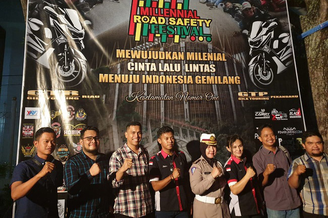 Awali Millenial Road Safety Festival, Polda Riau Gelar Kopdar Bikers