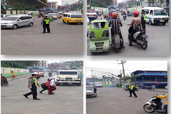 Sat Lantas Polres Padangsidimpuan Lakukan Kegiatan Rutin Gatur Lalin