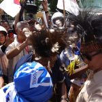 Tiba di Merauke, Prabowo Disambut Tarian Adat Suku Marind