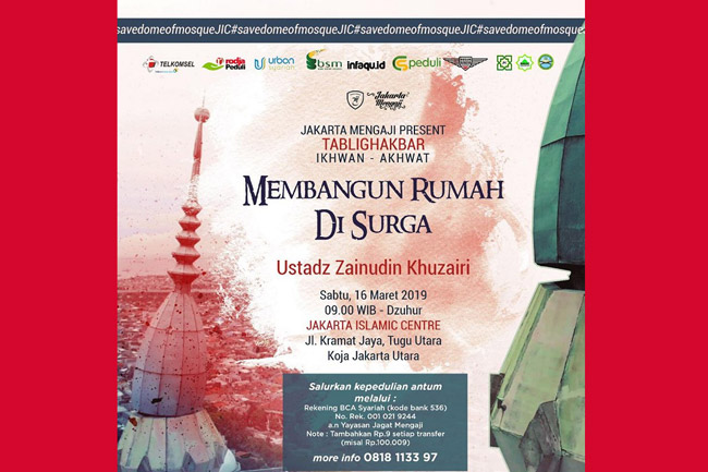 Galang Dana perbaikan Kubah Masjid, JIC Adakan Tabligh Akbar