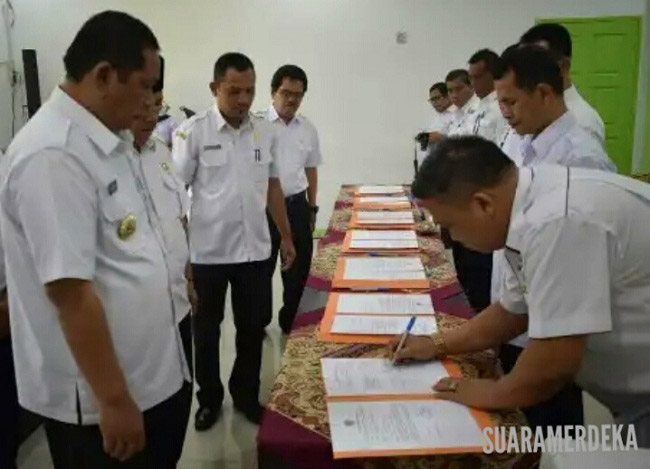 Kepala OPD Se Kota Padangsidimpuan Tandatangani Perjanjian Kinerja