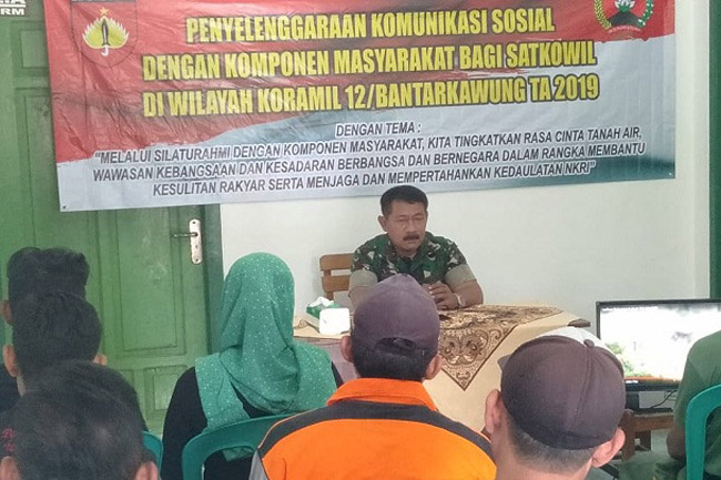 Jalin Silaturrahmi, Koramil 12 Batangkawung Gelar Komsos