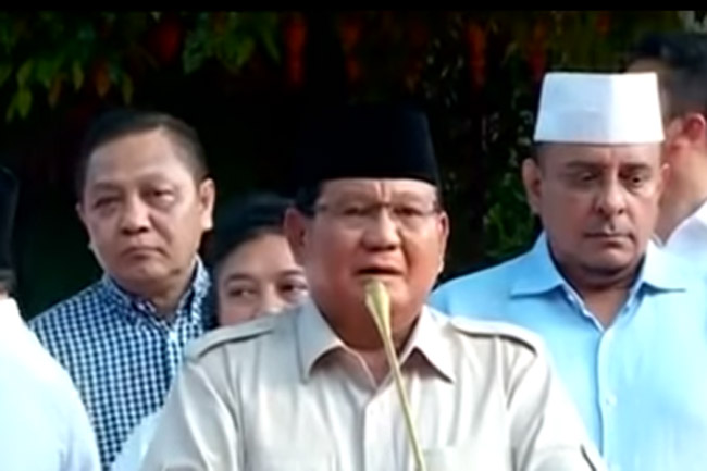 Prabowo: Kita Menang, Terus Kawal Kotak Suara