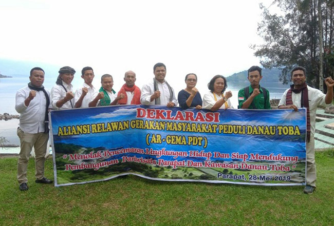 Aliansi Relawan Pencinta Danau Toba Adakan Deklarasi di Parapat