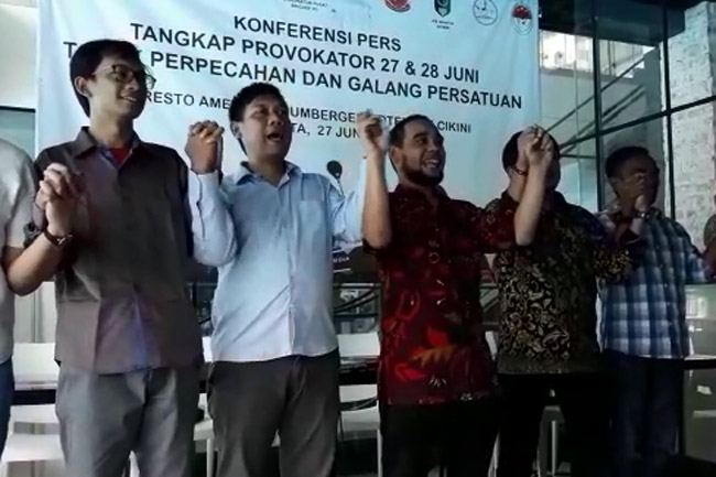Tangkap Provokator 27-28 Juni, Indonesia Tetap Damai