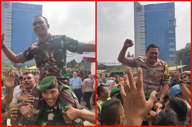 Anggota Polres Metro Jakarta Barat Serbu Markas Kodim 0503