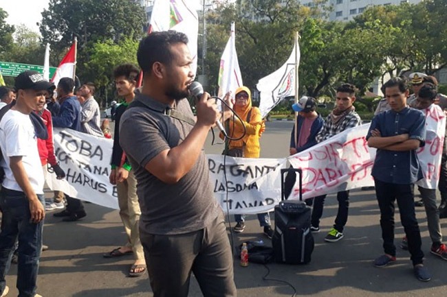 Masa Aksi Bela Rakyat Desak Pemulangan TKA China di PLTU Tanjung Karang