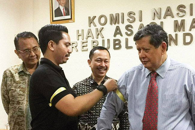 Gerakan Pita Kuning Kolaborasi Milineal Nusantara Dukung Independensi Komnas HAM