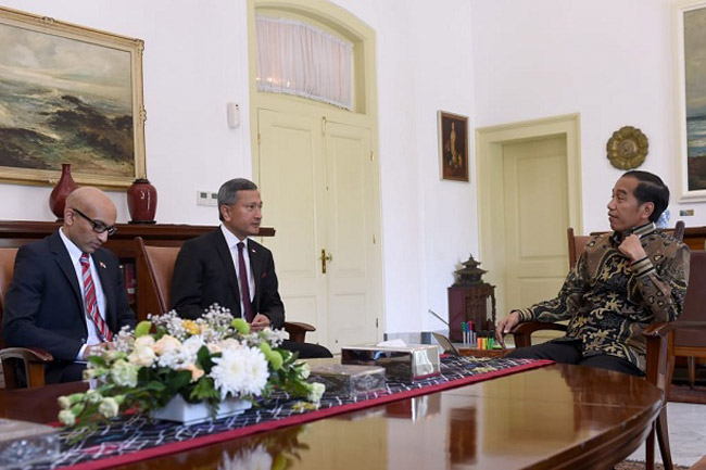 Menlu Singapura dan Jokowi Bahas Persiapan Leader's Retreat