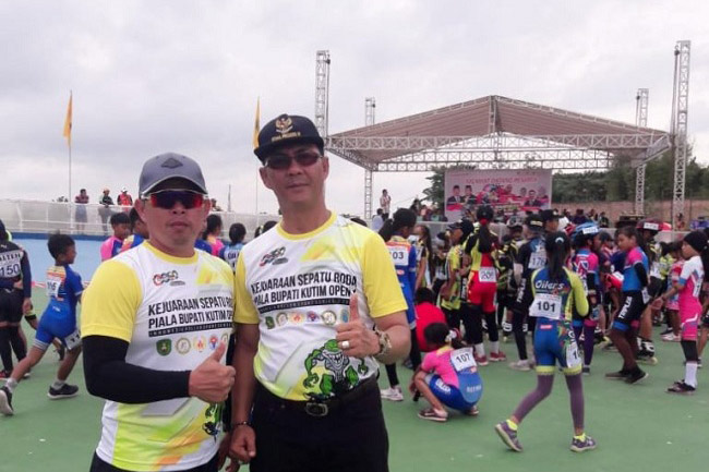 Nazmiannoor saat persiapan Piala Bupati Kutim Open I 2019