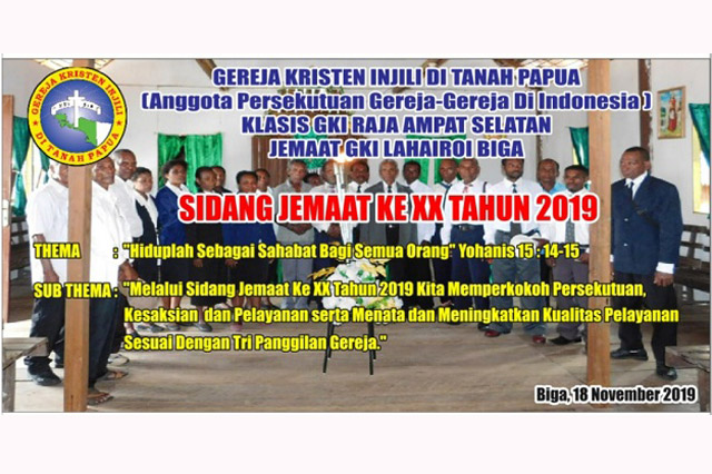 GKI Lahairoi Biga Klasis Raja Ampat Selatan Gelar Sidang Jemaat Ke XX