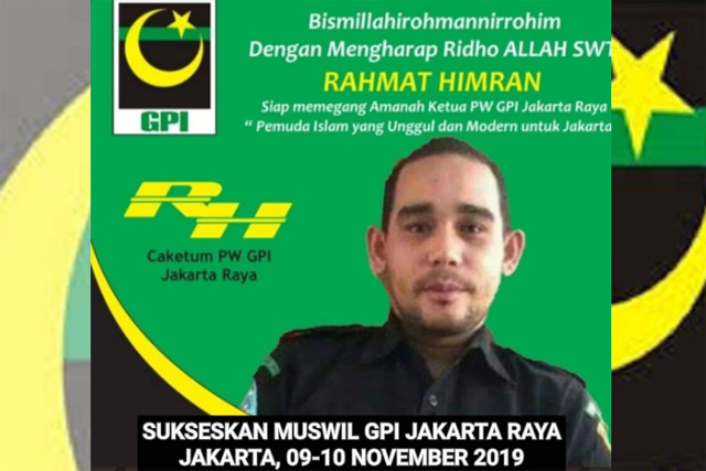 Rahmat Himran Calon Ketua PW GPI Jakarta Raya Akan Rebut Gedung Menteng 58