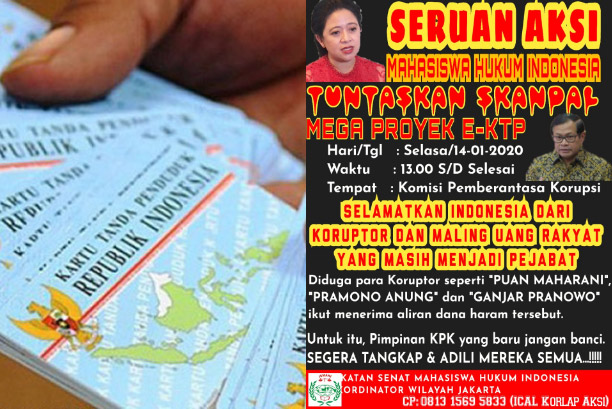 Ismahi Jakarta: KPK Harus Periksa Puan, Ganjar dan Pramono Soal Skandal Mega Proyek E-KTP