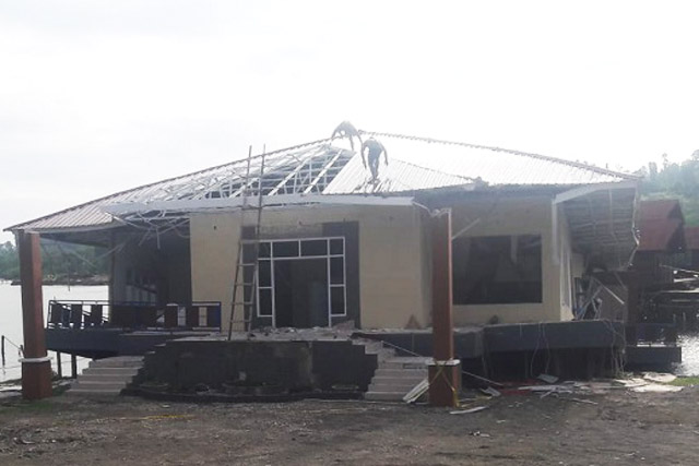 Belum Setahun Dibangun, Kantor Satpol Air Polres Raja Ampat Ambruk
