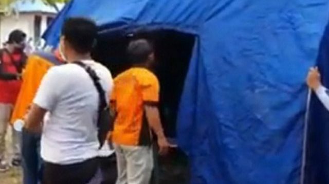 TRC BPBD Muna Dirikan 2 Tenda Posko di Desa Marobo